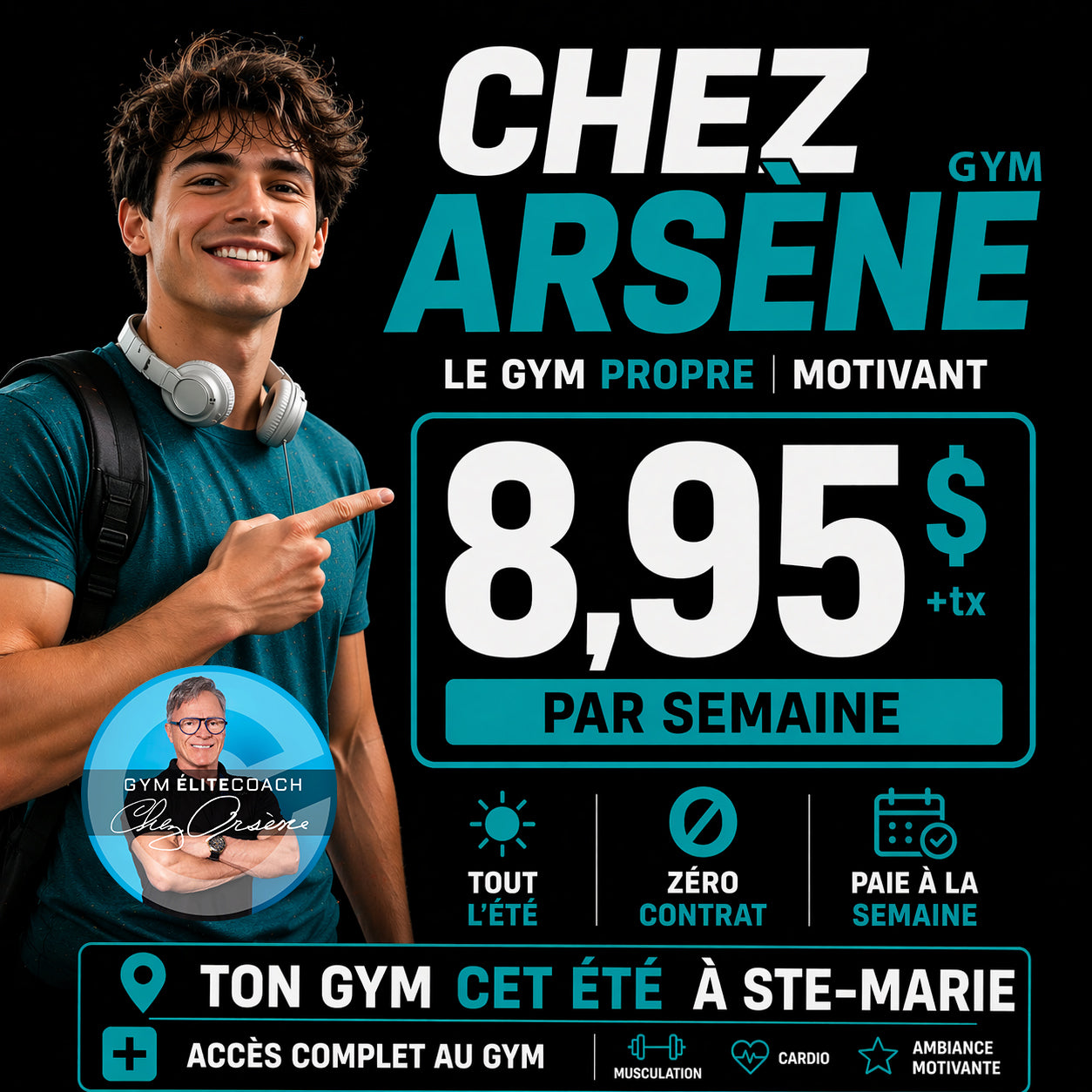 Gym Étudiant Sainte-Marie – 8,95 $/semaine